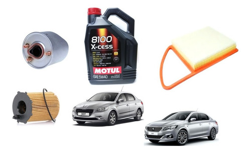 Kit Cambio De Aceite Motul Sint Peugeot 301 Diesel 1.6l 2016