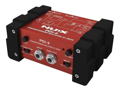 Caja Directa Interface De Audio Nux Pdi-2 Cuota