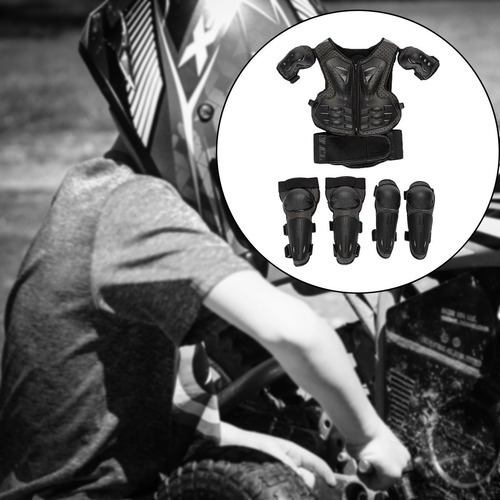 Pf Niños Motocicleta Traje De Armadura Pecho Protector De