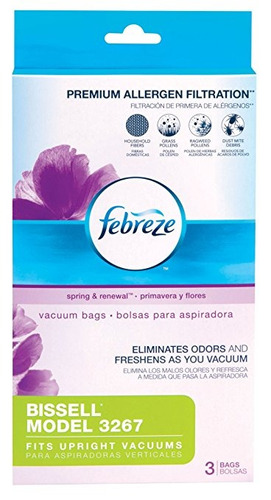 Febreze Bissell Estilo 3267 Bolsos De Vacío, 3 Pack