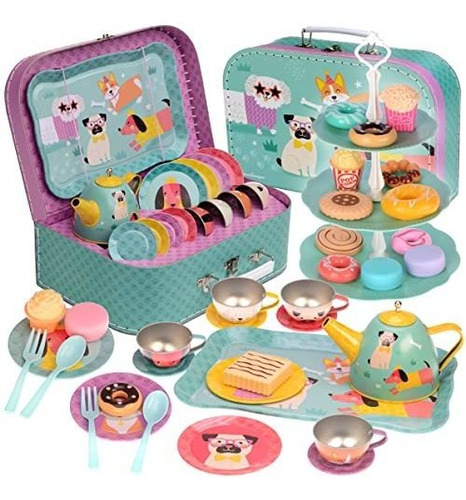 Joyero 42 Piezas Tea Party Set Para Niños Pequeños Z34dn