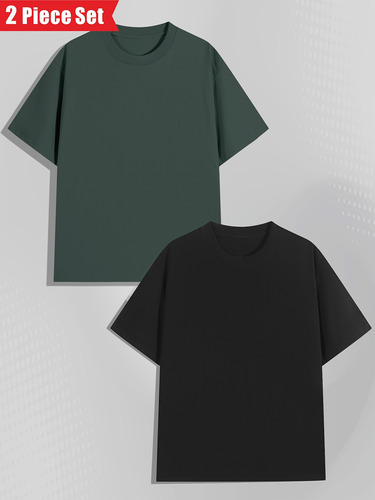 Conjunto De 2 Camisetas Básicas De Manga Corta En Colores