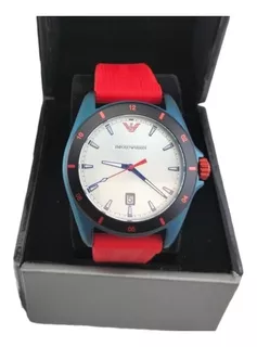 Reloj Emporio Armani Sigma Acero Azul Correa Silicona Hombre