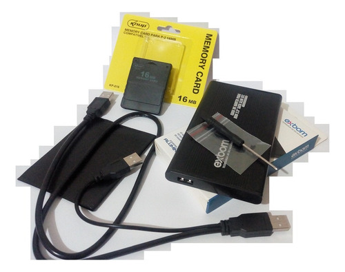 Kit Opl Hd 750gb Memory Card 16mb Playstation 2 Ps2 Jg0s521