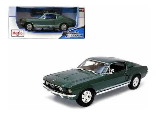 Maisto Ford Mustang Gta 1967 1/18 Verde Metal Diecast