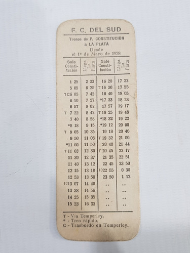 Imagen 4 de 10 de Ferrocarril Del Sud Roca Horario Pasajes Tickets Mag 58964