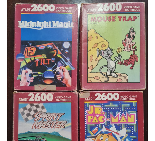 Lote De 4 Juegos De Atari 2600 En Caja