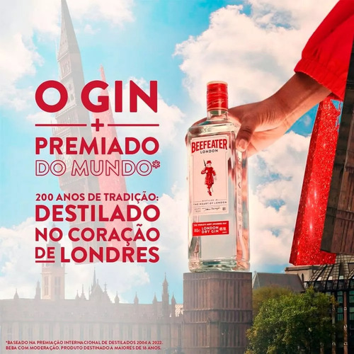 Kit 2 Gin Beefeater London Tradicional + Beefeater Morango Morango