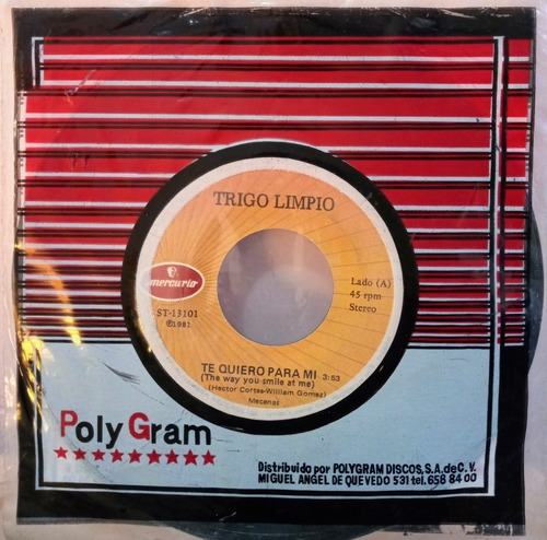 Trigo Limpio Te Quiero Para Mi Vinilo Ep 45 Rpm (Usado)