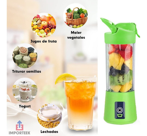 . Mini Vaso Licuadora Procesadora Portatil Usb Recargable