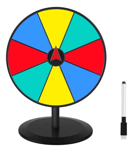 Rueda De La Fortuna De 29 Cm Para Juegos – Giratoria Con Soporte, Marcadores Y Borrador, Ideal Para Fiestas Y Eventos