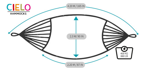 Hamaca Sisal Ideal, Grande, Henequén