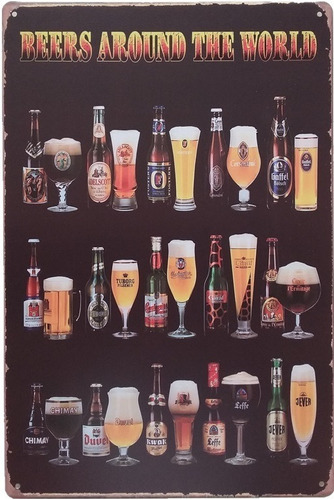 Imagen 1 de 1 de Chapa Retro Vintage Cartel Bar Mejores Cervezas Del Mundo B