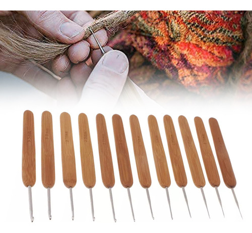 12 Ganchos De Ganchillo Para Rastas De 0,5 A 3,5 Mm, Ganchos