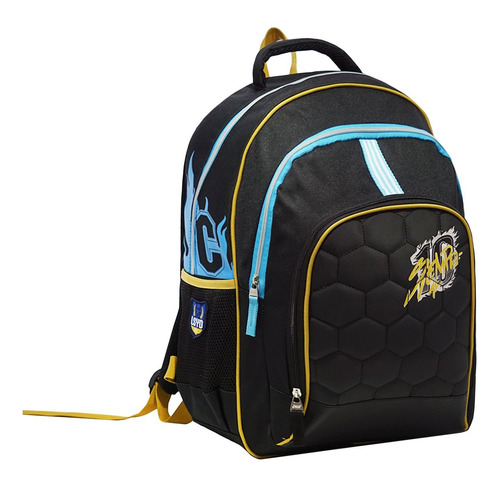 Mochila Escolar Fútbol Argentina Campeón 17 PuLG 25 Color Negro Diseño de la tela Liso