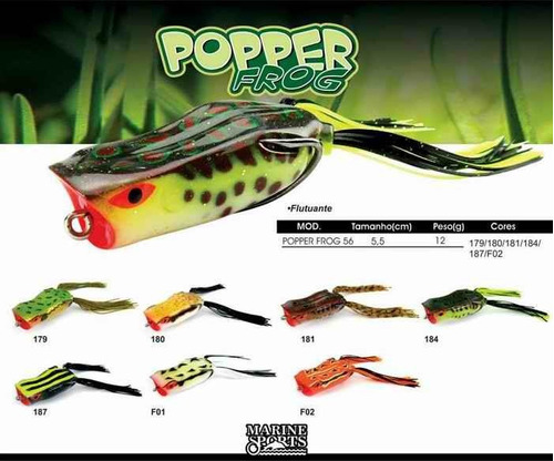 Señuelo Rana Antienganche Marine Sports Popper Frog