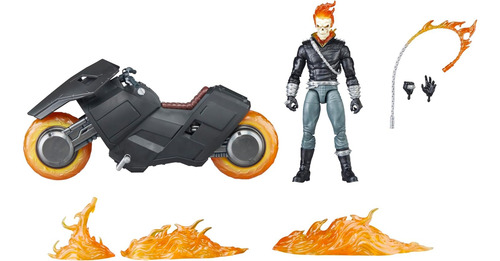 Figura De Acción Marvel Legends Ghost Rider Con Motocicleta (Reacondicionado)