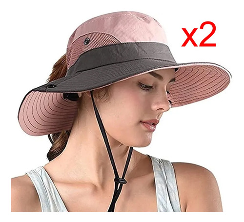 Sombrero De Pescador Para Exteriores Con Protección Uv, 2 Un