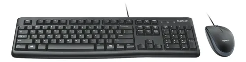Kit De Teclado Y Mouse Logitech Mk120 Español Color Negro