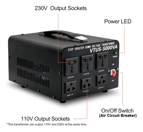 Transformador Convertidor De Voltaje 5000 W Lvyuan Step Down