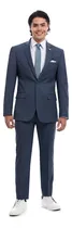 Comprar Traje Caballero Fit Slim Tejido Cuadros Vittorio Forti Azul 40c