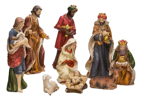 Set De 9 Figuras De La Natividad De Jesús, De Kurt Adler, .