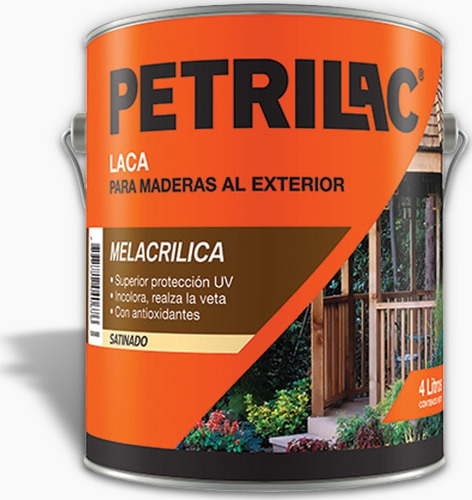 Laca Melacrílica Para Madera Exterior Protección Uv Petrilac