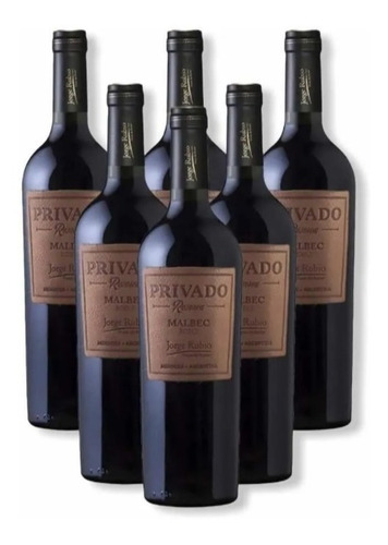 Vino Jorge Rubio Privado Reserva Malbec - Caja 6 Uni.