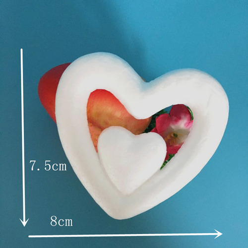 20 Piezas De Adornos Colgantes De Doble Corazón Para Hacer T