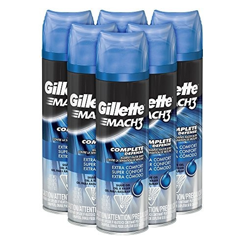 Gel Sensible Afeitado Gillette Mach3 Paquete De 7 Onzas De 6