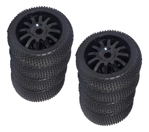 8 Piezas De Llanta De Rueda De Cubo De 17 Mm Y Neumáticos
