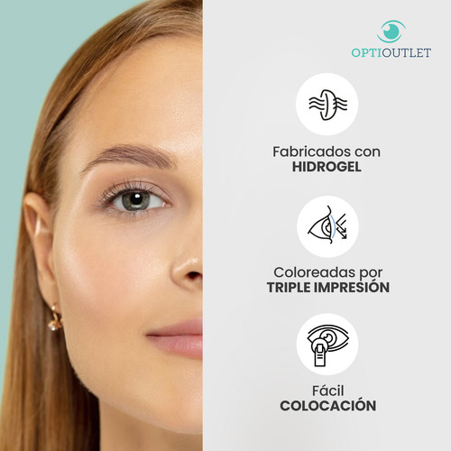 Lentes Lunare Verde 1 Par + Kit De Cuidado Optioutlet Verde