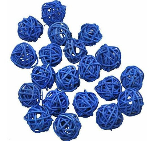 Bolas De Ratán Azules Para Decoración.