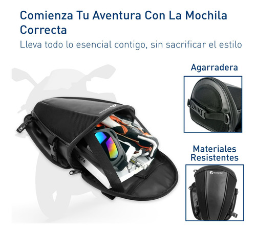 2 Mochilas Motocicleta Maleta Trasera De Moto Impermeable