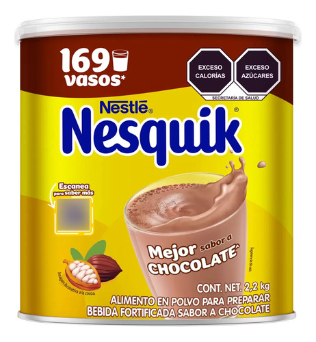 Chocolate En Polvo Nesquik Nestlé® Opti-start De 2.2 Kg