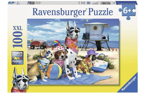 10526 Perros En Playa Rompecabezas Ravensburger 100 Piezas