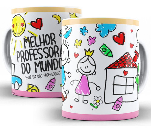 Caneca Melhor Professora Do Mundo Dia dos professores