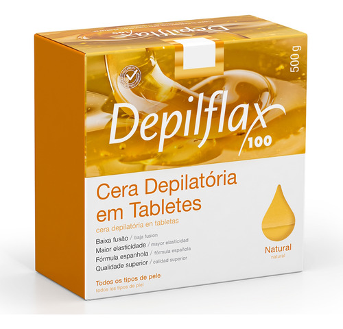 Cera Depilatoria Barra Natural Depilflax Maior Elasticidade