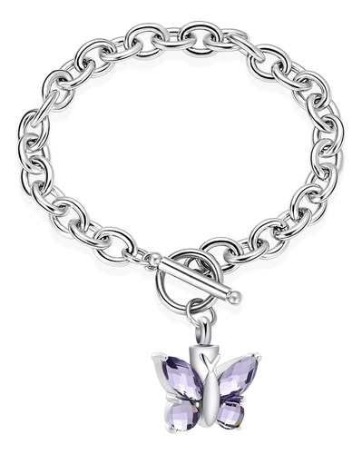 Imrsanl Pulsera De Urna De Joyería De Cremación De Mariposa 