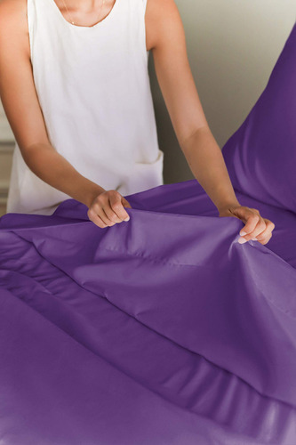 Sabanas Tamaño Matrimonial De Microfibra Suave Color Morado
