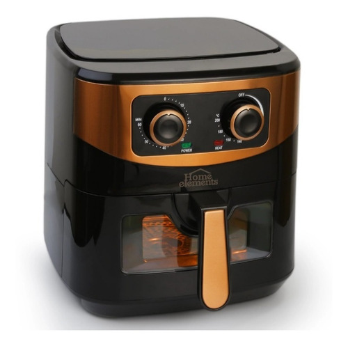 Freidora De Aire Home Elements 7 Litros Cobre Mega Fryer