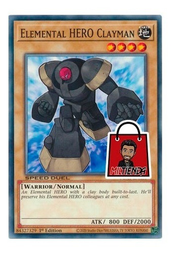 Elemental Hero Clayman - Miltienda - Yugioh - Héroe Arcilla