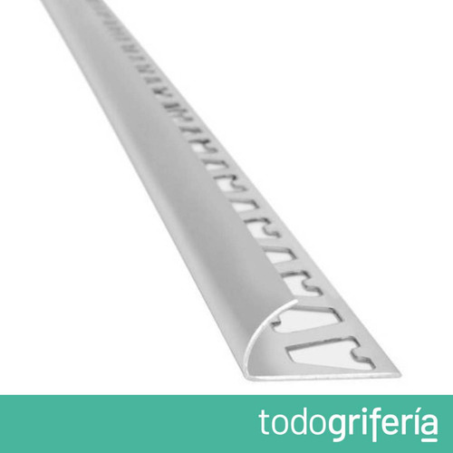 Atrim Guardacanto Arco De Aluminio Cromo-mate 12mm X 2,50m