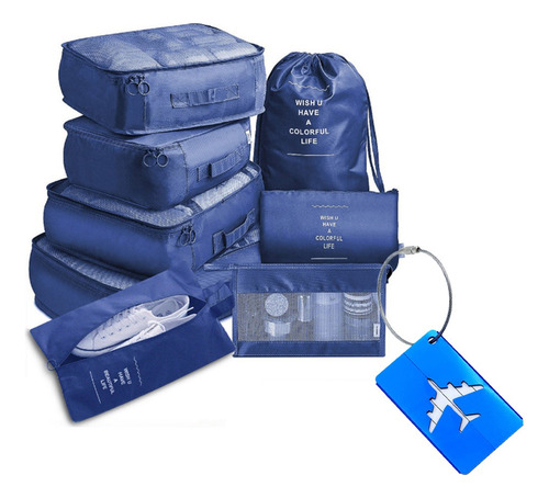 Bolsas Organizadoras De Maleta Viajes Impermeables, 9 Pcs