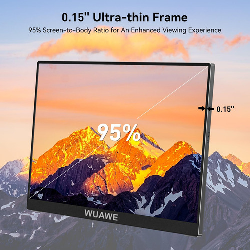 Monitor Portátil Wuawe, 15.6 72% Ntsc 100% Srgb Usb C Hdmi M