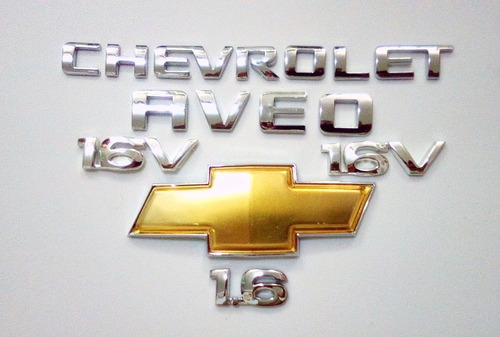 Emblema Kit Aveo Chevrolet Original 6 Piezas Cinta 3m