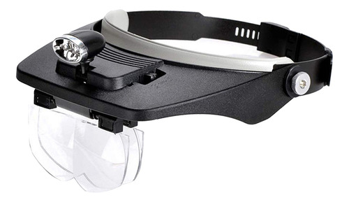 Lupa De Diadema Profesional Con Lámpara Led 4 Lentes, Lupa