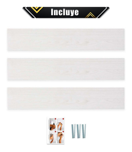 Imagen 8 de 10 de 3 Repisas Flotantes Modernas Minimalistas Melamina 80x15 Cm