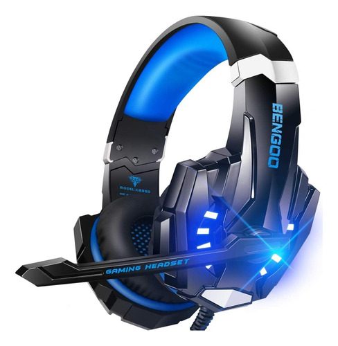 Auriculares Gamer Bengoo G9000 Luz Led Azul Para Pc Ps4 Xbox