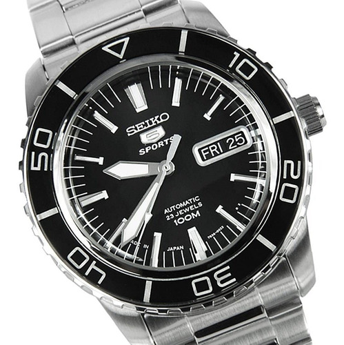 Made In Japan Seiko Automático Preto Snzh55j1 -12x